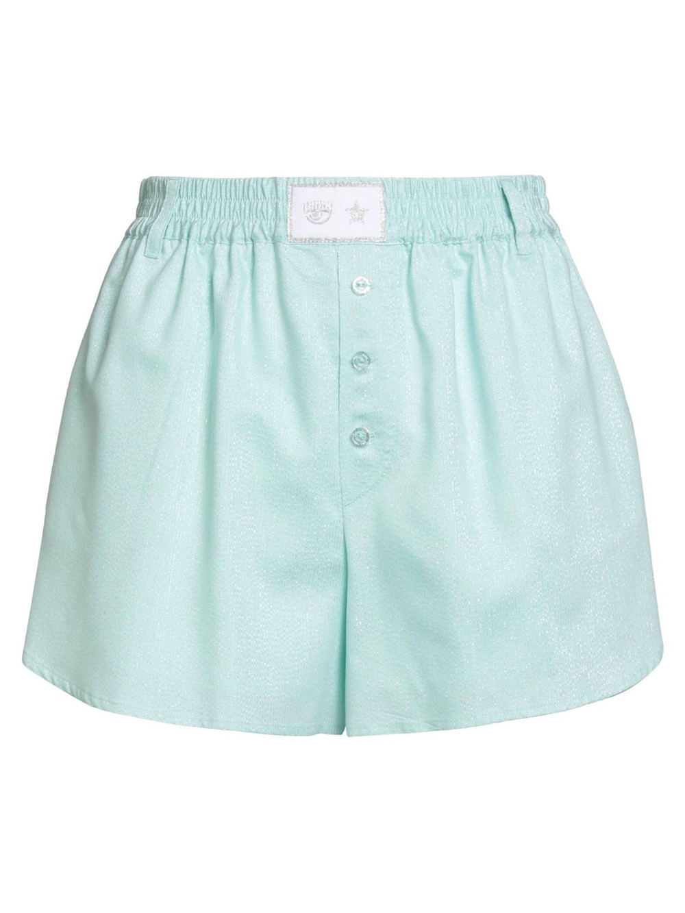 Chiara Ferragni Mint High-Waist Elastic Shorts